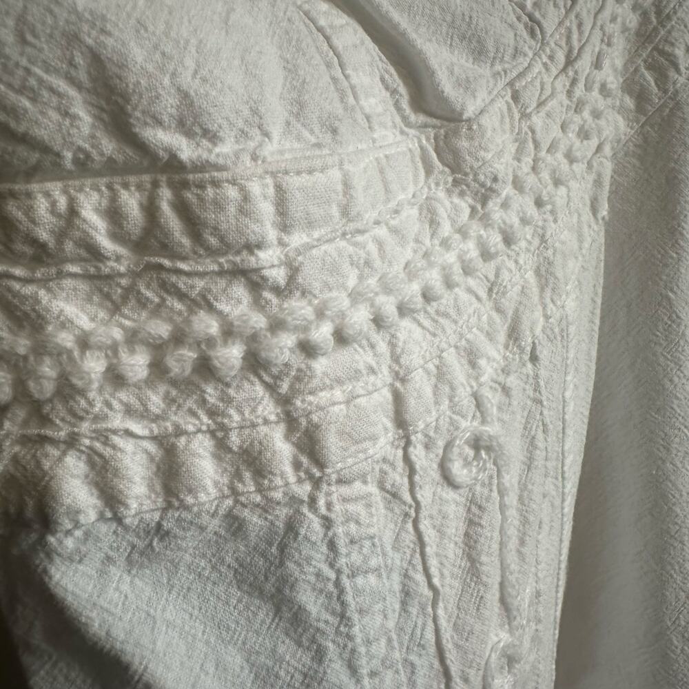 Gretty Zueger Angelica Gauze Embroidered Dress White Ivory S - Picture 6 of 11